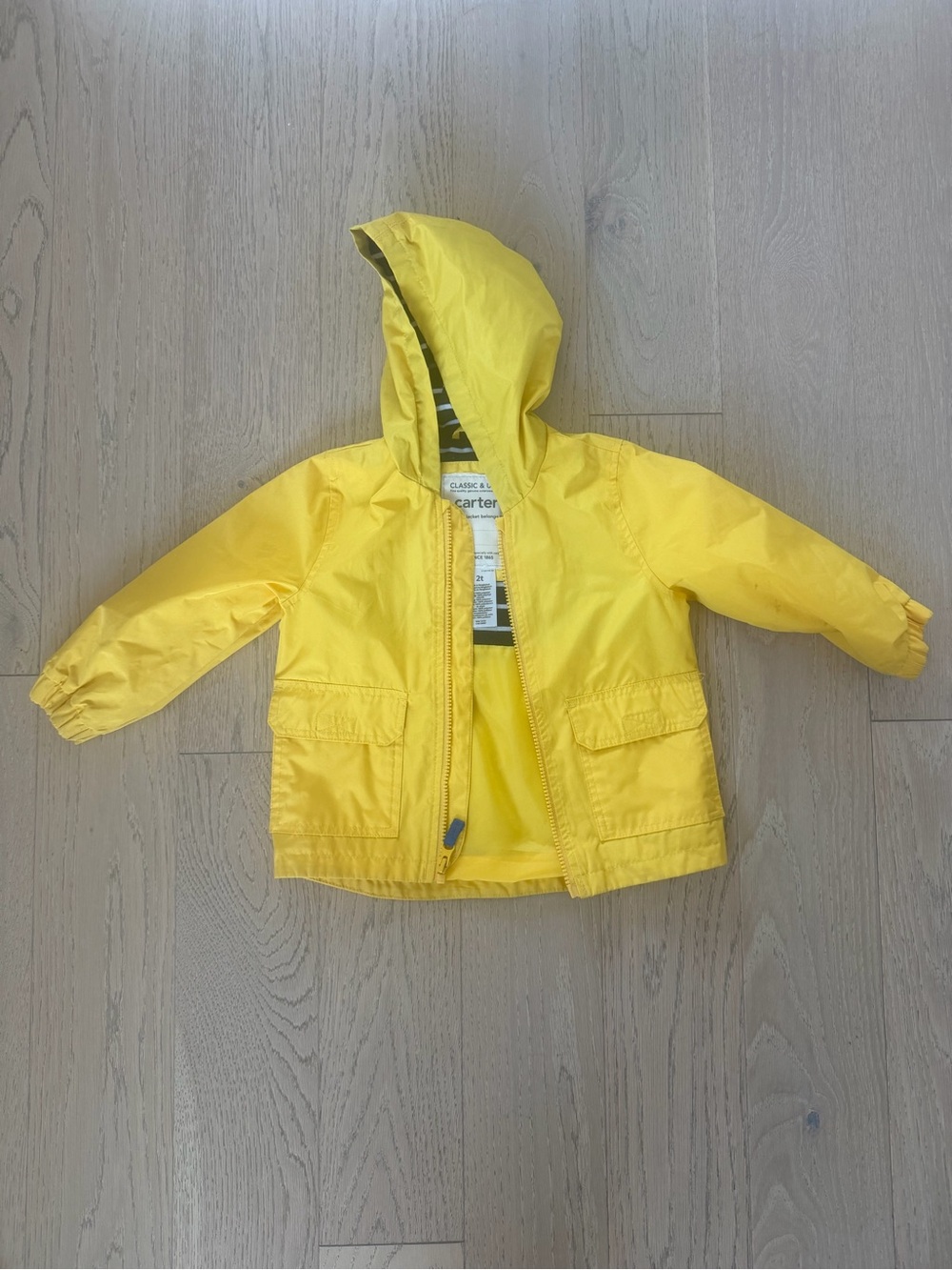 Carter's Bright Yellow Hooded Raincoat for Kids